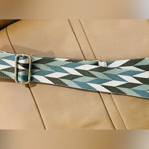 Beautiful European Bag Strap with shades of green and cream